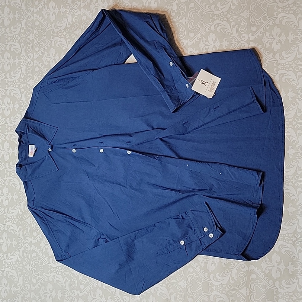 Men's Solid Blue Supply Button Down Shirt